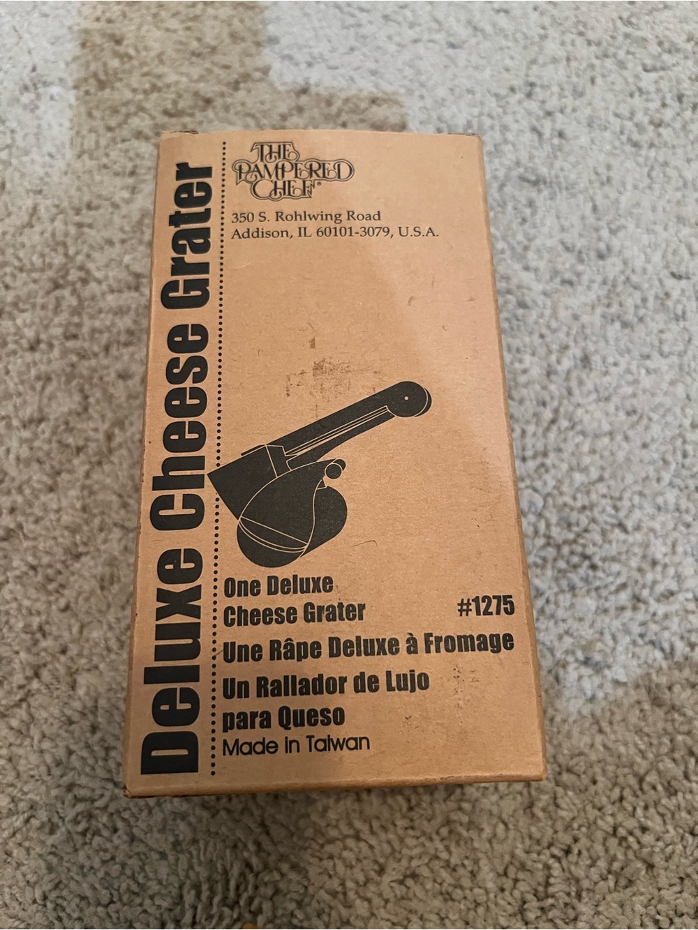 THE PAMPERED CHEF Deluxe Cheese Grater #1275 Handheld Rotary New In Box